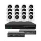 Комплект відеоспостереження GreenVision GV-IP-K-W83/16 5MP на 16 камер IP відеореєстратор комутатор 2шт - зображення 1