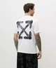 Мужская футболка Off-White White T-shirt with logo print Размер L Белый - изображение 2