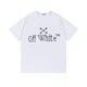 Женская футболка Off-White big logo-print cotton t-shirt Размер M Белый - изображение 1