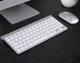 Комплект Беспроводная клавиатура и мышь Weibo WB-8066 Silver Eng - изображение 3