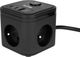 Przedłużacz Huslog HUS1002 Cube Extension Cord PD 20W Black (OWN000065) - obraz 9