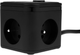 Przedłużacz Huslog HUS1003 Cube Extension Cord with USB Black (OWN000066) - obraz 6