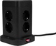 Przedłużacz Huslog HUS1004 Vertical Extension Cord with USB Black (OWN000064) - obraz 9