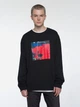 Свитшот оверсайз мужской Uniqlo 517882840 2XL Черный с принтом (1159827321) - изображение 1