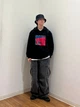 Свитшот оверсайз мужской Uniqlo 517882840 2XL Черный с принтом (1159827321) - изображение 8