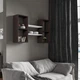 Полиця навісна у спальню кімнату Венге темний/Білий (T11) - изображение 1
