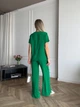 Жіночий літній прогулянковий костюм із крепу футболка і брюки Uaclothes 50-52 Зелений (like33391-136041358) - изображение 4