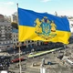 Флаг Украины с большим гербом и казаком 90 х 150 см (2002) - изображение 2