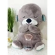 Интерактивная мягкая игрушка для сна с функцией дыхания Night otter "Сказочная выдра", темно-серый - изображение 1