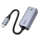 Мережевий адаптер Hoco UA37 Type-C Ethernet Adapter (1000 Mbps) Grey - зображення 5