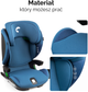 Fotelik samochodowy Kidnort Natt DS-010547 100-150 cm niebieski (5902983631224) - obraz 7