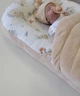 Кокон з крилами Chickabiddy, двосторонній зима-літо, бежевий бавовняний велюр + коали, 100% бавовна, позиціонер для малюка, гніздечко для новонароджених, 90х52 см - зображення 6