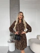 Жіноча легка сукня леопард з паском Uaclothes 48-52 Коричневий (like33388-136011361) - изображение 3