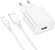 Мережевий зарядний пристрій Borofone BA74A Aspirer single port charger set Micro White (6974443388664) - зображення 1