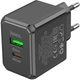 Мережевий зарядний пристрій Hoco CS14A Ocean PD20W+QC3.0 charger Black (6942007603898) - зображення 5