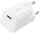Ładowarka sieciowa Baseus GaN5 Fast Charger 1C 25W EU + Data Cable Type-C to Typ-C 100W Moon White (P10110909213-01) - obraz 5