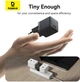 Сетевое зарядное устройство Baseus Palm Fast Charger 1C 30W EU + Mini Cable Type-C to Type-C 60W 20V/3A 1 м Cluster Black (P10111605113-01) - изображение 12