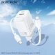 Сетевое зарядное устройство Borofone BN27 Fuente PD20W+QC3.0 charger set C to C EU White (6941991120282) - изображение 9