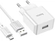 Сетевое зарядное устройство Hoco C106A Leisure single port charger set Micro 10.5W White (6931474783905) - изображение 4