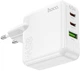 Мережевий зарядний пристрій Hoco C115A Header PD65W GaN three-port 2C1A charger White (6931474798312) - зображення 4