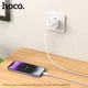 Мережевий зарядний пристрій Hoco C146A Charm single port PD20W charger set C to iP EU White (6942007630252) - зображення 7