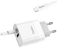 Мережевий зарядний пристрій Hoco C80A Rapido PD20W+QC3.0 charger set Type-C TO Type-C EU White (6931474740533) - зображення 6