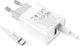 Мережевий зарядний пристрій Hoco C80A Rapido PD20W+QC3.0 charger set Type-C TO Type-C EU White (6931474740533) - зображення 7
