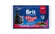 Brit Premium Cat Meat Plate pouches 0.4 кг влажный корм для кошек (ассорти из 2 вкусов «Мясная тарелка») - изображение 1