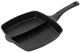 Patelnia grillowa Homla Lucaso z przegródką Czarna 28 cm (5904183845906) - obraz 1