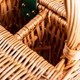 Корзина для пикника и отдыха на 3 отделения с термосумкой и набором столовых приборов на 4 человека в эко-стиле 48*33*43 см 3,7 кг Yiwu Коричневый - изображение 8