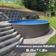 Сборный каркасный морозостойкий бассейн (Ø5,0м \ 24000л \ h=1,2м) Mountfield Azuro Rattan Чешский - изображение 1