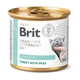 Влажный корм Brit GF VetDiet Struvite для кошек, при мочекаменной болезни, с индейкой и горохом, 200 г - изображение 1