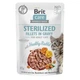 Корм вологий для стерилізованих кішок Brit Care Cat Sterilized філе в соусі з кроликом, пауч, 85 г - зображення 1