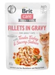Вологий корм для котів Brit Care Cat pouch 85g (філе індички та лосося в соусі) - зображення 1