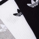 Набор мужских носков высоких хлопковых Adidas Solid Crew Sock 3P IU2653 46-48 3 пары Черный/Белый/Серый (4066757431777) - изображение 2