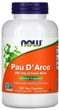 По д'арко кора муравъиного дерева Now Foods Pau D'Arco 500 мг 250 капсул в упаковке (ARE-574124) - изображение 1