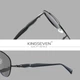 Мужские поляризационные градиентные солнцезащитные очки KINGSEVEN 2412 Gold Gray - изображение 3