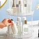Органайзер для косметики вращающийся на 2 яруса акриловая подставка для украшений и аксессуаров (OG309) - изображение 11