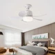 Стельовий вентилятор-люстра Ceiling Fan LK-64 з LED підсвіткою, 45 см, 23 Вт, 5 лопатей, пульт ДУ, 3 режими швидкості, димований світло, цоколь E27 — для дому та офісу - зображення 5