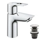 Смеситель для умывальника S-Size + нажимной донный клапан Grohe BauLoop New 23878001 - изображение 1