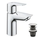 Смеситель для умывальника S-Size + нажимной донный клапан Grohe BauEdge New 23895001 - изображение 1
