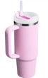 Термочашка Stanley Quencher H2.0 FlowState Cherry Blossom с ручкой и трубочкой Розовая 1183 мл - изображение 2