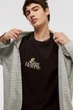 Футболка з принтом H&M Loose Fit темно коричневий 0967955121 S - изображение 3