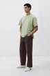 Футболка H&M Loose Fit XS світлий хакі 0608945134 - изображение 4