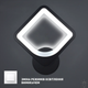 LED бра TETRA 22W Esllse чорний світлодіодний настінний світильник S-200х44-BLACK/WHITE-220-IP20 - зображення 2