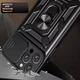 Протиударний чохол Armor Ring + захиcт камери для iPhone 11 Pro Max case Simon чорний - зображення 7