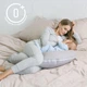 Подушка U-образная для беременных и кормления 30×190 см PAPAELLA с трикотажной наволочкой на молнии, серая, гипоаллергенная - изображение 5