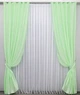 Комплект готовых штор VR-Textil Атлас № 739ш Салатовый 150х270 см 2 шт (30-522) - изображение 2