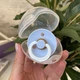 Соска пустушка BIBS 0-6 m Colour Latex Round (круглая) – Baby Blue GLOW (светится в темноте) - изображение 3