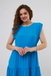 Плаття міді вільне триярусне з американського крепу Wear me S Лазурний (14_25_392_10975) - зображення 4